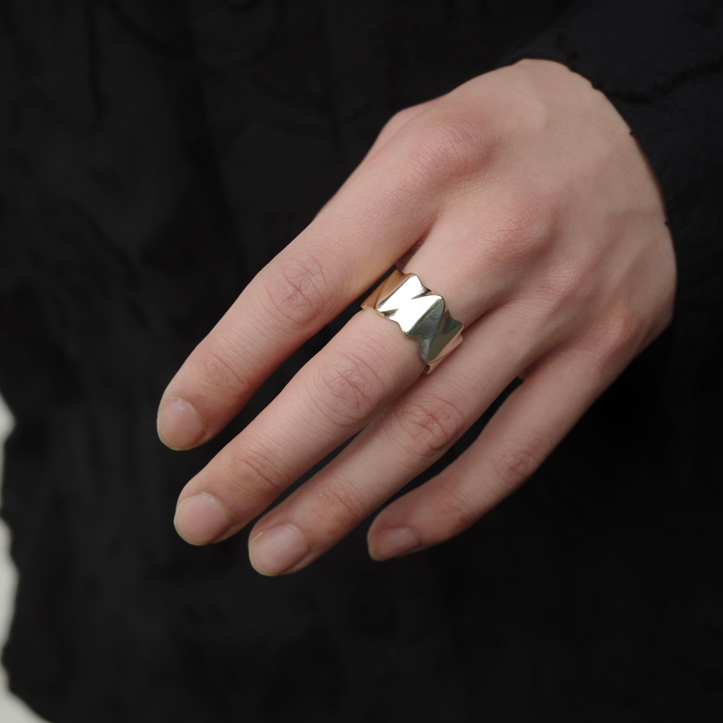 Twister 12mm Ring - Yellow Gold and Sterling Silver