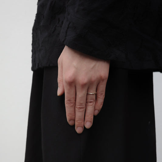 Twister 1mm Ring - Yellow Gold and Sterling Silver