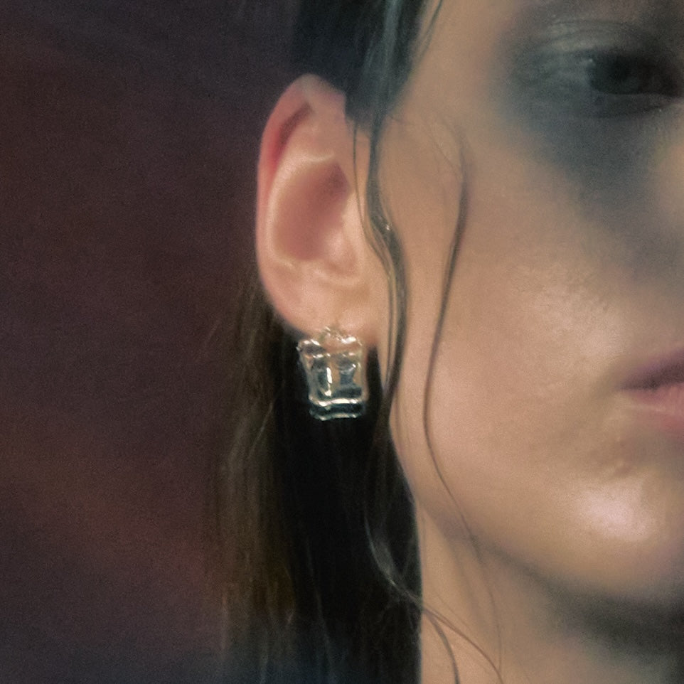 Sad Medu Earrings with Frame